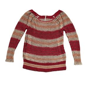 Womens size medium Free People/oversized
Sweater.striped/beige/orange/boho